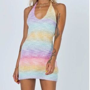 Princess Polly Rainbow Knit Dress